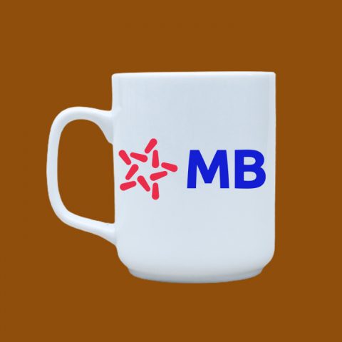 Ly sứ quà tặng Bát Tràng in logo MB Bank
