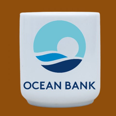 Ly sứ quà tặng Bát Tràng in logo OCEAN BANK
