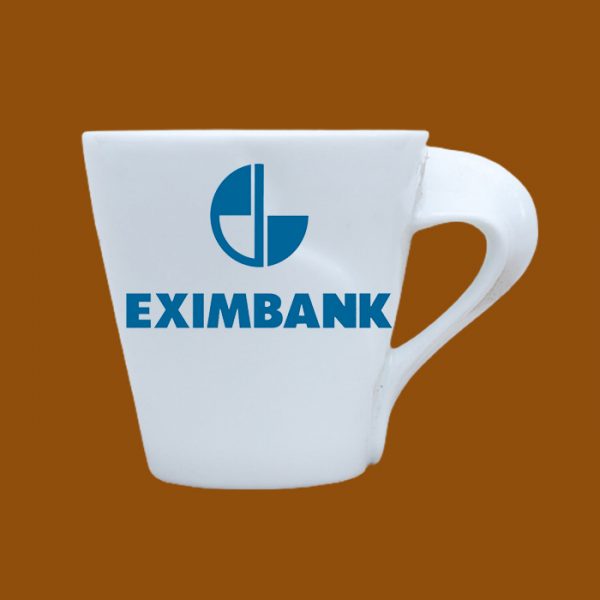 Ly sứ trắng in logo Eximbank