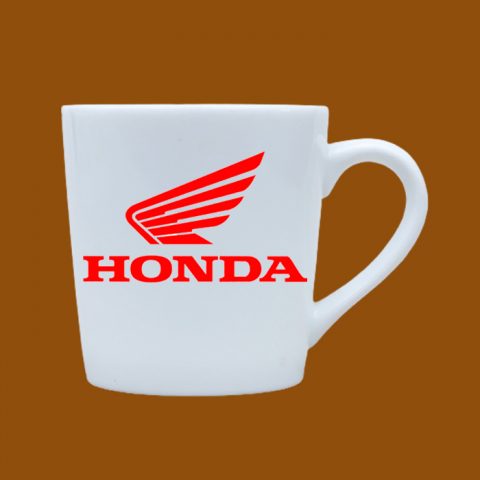 Ly sứ trắng in logo Honda