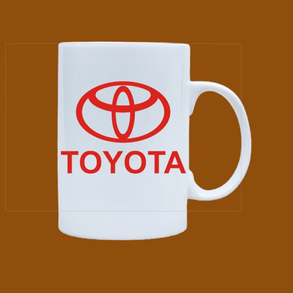 Ly sứ trắng in logo Toyota
