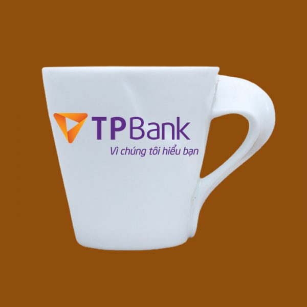 Ly sứ trắng in logo TP Bank