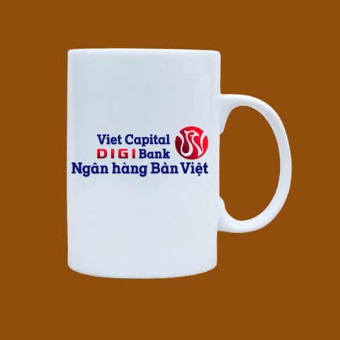 Ly sứ trắng in logo Viet Capital