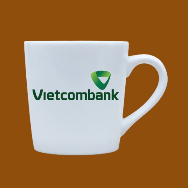 Ly sứ trắng in logo Vietcombank