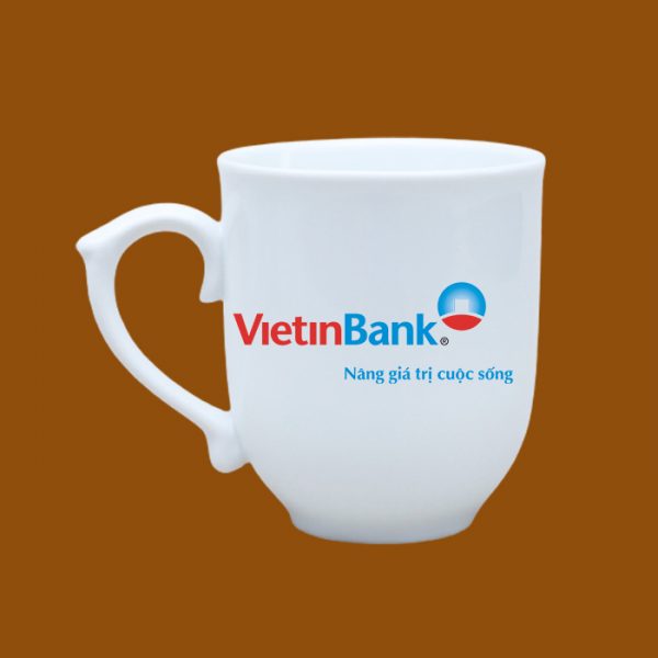 Ly sứ trắng in logo VietinBank