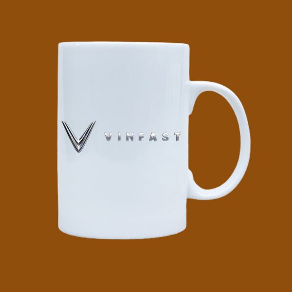 Ly sứ trắng in logo VinFast