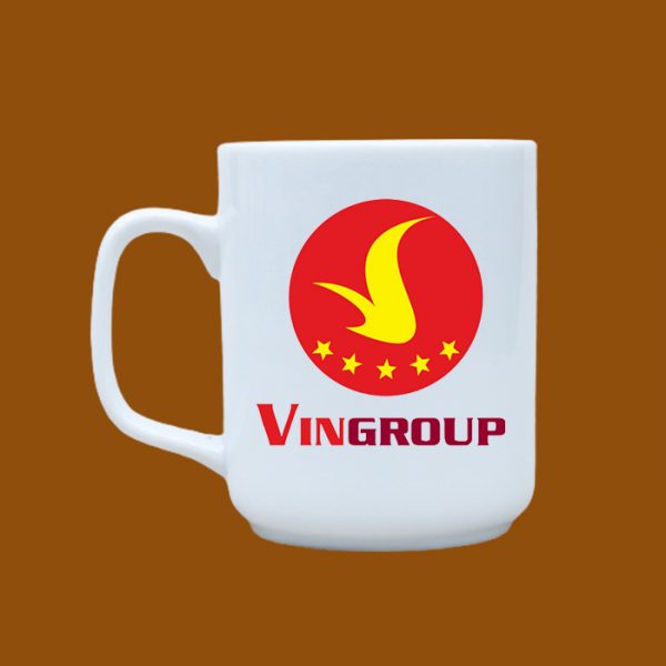 Ly sứ trắng in logo Vingroup